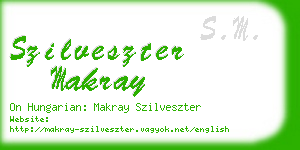 szilveszter makray business card